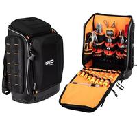 NEO TOOLS Zaino per attrezzi elettricisti, 31 pezzi, con attrezzi per un elettricista, 26 tasche, set di attrezzi per elettricisti mobili e durevoli, set di attrezzi elettrici in uno zaino