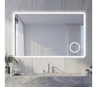 NeoArt Specchio Bagno con Luce LED 100x60cm Antiappannamento con Memoria | Dimmerabile 10%-100% 3 Temperature Colore 3000K-6500K Touch HD Specchio d'argento IP44 IP65 Specchio Bagno con Luce LED