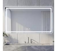 NeoArt Specchio bagno LED Antiappannamento Dimmerabile 10%-100% 100x60cm | 3 Temperature Colore 3000K-6500K Touch con Memoria HD Specchio Bagno con Luce LED IP44 IP65 Impermeabile Specchio d'argento