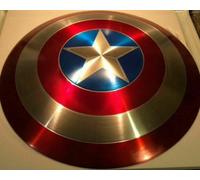 NEOARY Capitan America Shield, 22 pollici, metallo Prop Replica, First Avenger Shield, rosso e argento