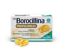 NEO BOROCILLINA Propolmielee, Integratore Alimentare per il Benessere della Gola, 16 Pastiglie, Gusto Eucalipto e Miele