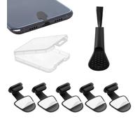 NEODTX 5 tappi di protezione USB C per cellulare e tablet compatibile con iPhone 15 16 pro max Google Samsung Galaxy Xiaomi Redmi XPLORA Motorola Etc USB C protezione antipolvere (nero)