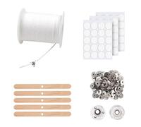 Neodtx Stoppino per candele, 6100 cm, per candele, candele, stoppino, bianco, con 100 pezzi, per fai da te, per comunione, Natale, produzione di candele (bianco)