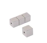 Neodymium Halbach Array Magnet Per Il Posizionamento Su Un'Asta Non Magnetica E Per Produrre Un Array Halbach - 10mm x 10mm x 10mm Con 2mm Foro Attraverso Il Laterale - Pacco Di 4