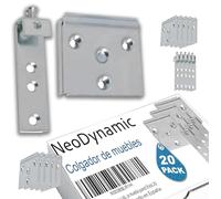 NeoDynamic - Hardware per testiera | hardware per appendere mobili da cucina | Ancoraggio mobile da parete | Accessori per testiera | Ganci per testiere (confezione da 20)