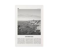 NEOHI Anchor Bay - Stampa artistica da parete in bianco e nero, motivo: mappa della città della California, con immagine di viaggio, per casa, bar, ristorante, garage, caffetteria, idea regalo, 50 x