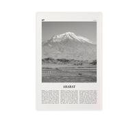 NEOHI Ararat - Stampa artistica da parete in bianco e nero con mappa della Turchia, paesaggio della città, stampa artistica da parete moderna, per soggiorno e camera da letto, 30 x 45 cm