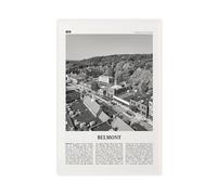 NEOHI Belmont - Stampa artistica da parete con mappa della città del Massachusetts, in bianco e nero, con immagine di viaggio, per casa, bar, ristorante, garage, caffetteria, idea regalo, 50 x 75 cm