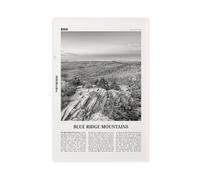 NEOHI Blue Ridge Mountains, poster decorativo da parete in bianco e nero, con mappa della città, immagine di viaggio, per casa, bar, ristorante, garage, caffetteria, idea regalo, 50 x 75 cm