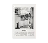 NEOHI Foggia - Stampa artistica da parete in bianco e nero, con mappa della città di Puglia, Italia, Fògge, Puglia, paesaggio di viaggio, moderno, decorazione artistica da parete, per soggiorno e