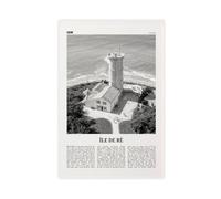 NEOHI Île De Ré - Stampa artistica da parete in bianco e nero, con paesaggio cittadino della Francia, stampa artistica da parete, per soggiorno e camera da letto, 50 x 75 cm