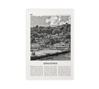 NEOHI Kingstown - Poster decorativo da parete in bianco e nero, motivo: mappa della città di Saint Vincent e Grenadine, in stile retrò, per casa, bar, ristorante, garage, caffetteria, idea regalo, 50