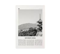 NEOHI Kiyomizu-dera - Poster decorativo da parete in bianco e nero con mappa della città, stile retrò, decorazione artistica da parete, per casa, bar, ristorante, garage, caffetteria, idea regalo, 50