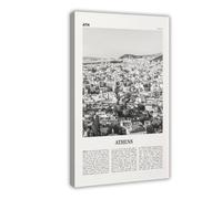 NEOHI Poster decorativo da parete con immagine di un ghiacciaio Athabasca, in bianco e nero, con mappa della città, paesaggio di viaggio, per casa, bar, ristorante, garage, caffetteria, idea regalo