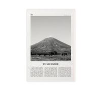 NEOHI Poster decorativo da parete con mappa della città di El Salvador, in bianco e nero, con immagine di viaggio, per casa, bar, ristorante, garage, caffetteria, idea regalo, 50 x 75 cm