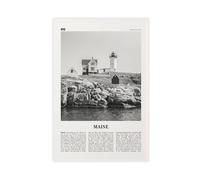 NEOHI Poster decorativo da parete in stile retrò con immagine del Maine in bianco e nero, con mappa della città degli Stati Uniti, per casa, bar, ristorante, garage, caffetteria, idea regalo, 50 x 75