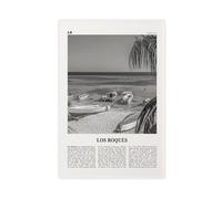 NEOHI Poster decorativo da parete in stile retrò con mappa della città di Los Roques, in bianco e nero, stile venezuela, per casa, bar, ristorante, garage, caffetteria, idea regalo, 30 x 45 cm