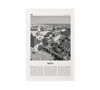 NEOHI Stampa artistica da parete con immagine di Brno in bianco e nero, con mappa della città della Repubblica Ceca, per casa, bar, ristorante, garage, caffetteria, idea regalo, 50 x 75 cm