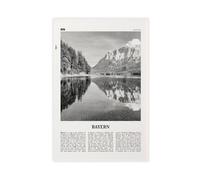 NEOHI Stampa artistica da parete con mappa della città del Bayern, in bianco e nero, con immagine di viaggio e immagine di viaggio, per casa, bar, ristorante, garage, caffetteria, idea regalo, 50 x 75