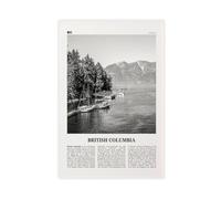 NEOHI Stampa artistica da parete con mappa della città di British Columbia in bianco e nero, Canada, Victoria, Vancouver, con immagine di viaggio, per casa, bar, ristorante, garage, caffetteria, idea