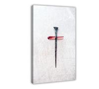 NEOHI Stampa artistica da parete su tela con scritta in bianco e nero con la Bibbia, stampa artistica da parete per casa, bar, ristorante, garage, caffetteria, idea regalo, 50 x 75 cm