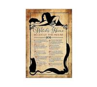 NEOHI Witch's Home - Rules of The House Vintage Room Estetics Poster e stampe artistiche da parete per camera da letto e ufficio, 40 x 60 cm