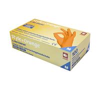 neoLab 1-0834 Guanti monouso in nitrile, taglia S, colore: arancione, 100 pezzi