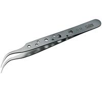 neoLab 1-1048 - Pinzette con impugnatura antiscivolo, tipo 7G-SA, lunghezza 115 mm, curve, fine