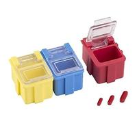 Neolab 1997 micro magnete bastoncino da paletta, set di 6 PTFE 5 mm x 2 mm x 7 mm x 2 mm/10 mm x 3 mm, rosso/blu/giallo