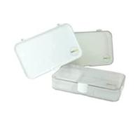 Neolab 2 - 0050 scatola con coperchio trasparente, forma bassa, bianco