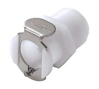 neoLab 2-0261 - Raccordo rapido acetale, controparte da 1/4", femmina, filettatura 3/8", attacco femmina femmina, con filettatura esterna, colore: Bianco