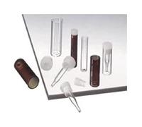 Neolab 7 - 0736 flachboden Occhiali con tappo in PE, 35 mm x 7.8 mm, 6 mm, Trasparente, 1 ML, Vetro trasparente (100 pezzi)
