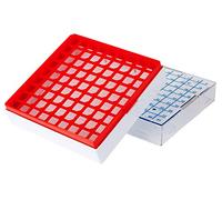 Neolab 7 - 8032 Cryo scatole (PC) 81 posti, altezza 53 mm, confezione da 4, rosso