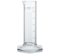 Neolab E 1281 - Cilindro graduato da 500 ml, forma bassa, piedino esagonale di alta classe B.