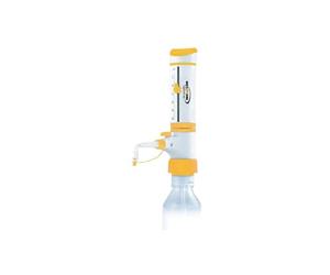 neoLab Line PTFE - Dispenser per bottiglie con valvola di dosaggio posteriore, NeoSpenser Plus, 1-10 ml, colore: Giallo/Bianco