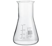 neoLab Simax E-1069 - Confezione da 10 fiaschette a collo largo da 250 ml, in vetro borosilicato 3.3, con graduazione e graduazione, resistenti al calore e agli agenti chimici