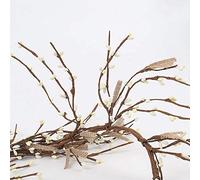 NeoL'artes Ghirlande rustiche da 152,4 cm, con bacche bianche e iuta, per decorazioni e lavori artigianali per la casa e per le vacanze (bianco)