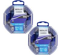 Neolux HAMMER 4X H4 12V 60W / 55W Xenon Blue Look Lampadine Alogena P43t Set Box