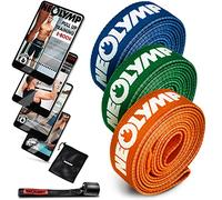 NEOLYMP Elastici per Fitness (Set di 3 - Blu/Verde/Arancio) - Fasce e Bande Elastiche per Esercizi