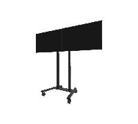 Neomounts ADM-875BL2 Adattatore Schermo Doppio Adattatore doppio schermo per schermi fino a 65" - regolabile in altezza e con blocco