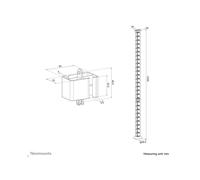 Neomounts Cable Spine Organizer for sit/stand desk frames ADS06-132BL
