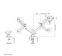 Neomounts NM-D750DBLACK Braccio per monitor 10-32" - molla a gas [NM-D750DBLACK] NEW