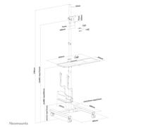 Neomounts Stazione di lavoro mobile per monitor [FPMA-MOBILE1700]