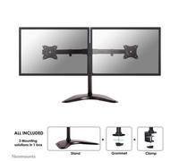 Neomounts Supporto da scrivania per monitor (DESK MOUNT DUAL 19-27IN BLACK - STND/GRM.M16KG.75X75TO100X100)