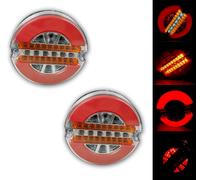 NEON 24/7 AUTO Luci di Coda Rotonde LED 2x12V/24V