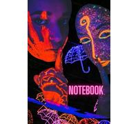 Neon Aesthetic Notebook - Grid Journal 6x9, 120 Pages for Teens: Trendy Graph Paper Notebook - Cool Neon Cover for Students