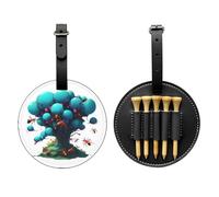 Neon Ant Colony Black Golf Tee Storage Bag - Facile da trasportare e più efficiente nel giocare a golf