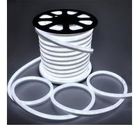 NEON BOBINA UNICA 50m LED STRIP STRISCIA DA ESTERNO 220V BIANCO FREDDO