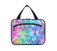 Neon Colorato Irregolare Plaid Hanging Borse da Viaggio per gli Uomini con Gancio, Progettista Multifunzionale Grande Capacità Trucco Bag per la mamma Palestra bolso para maquillaje L