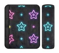 Neon colorato stelle 2 Pack tracolla cuscino, protegge il collo e le spalle, cintura di sicurezza pad per berlina auto borsa 25,4 x 19,6 cm funda para cinturón de carro